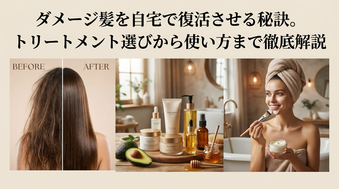 ダメージ髪を自宅で復活させる秘訣。トリートメント選びから使い方まで徹底解説