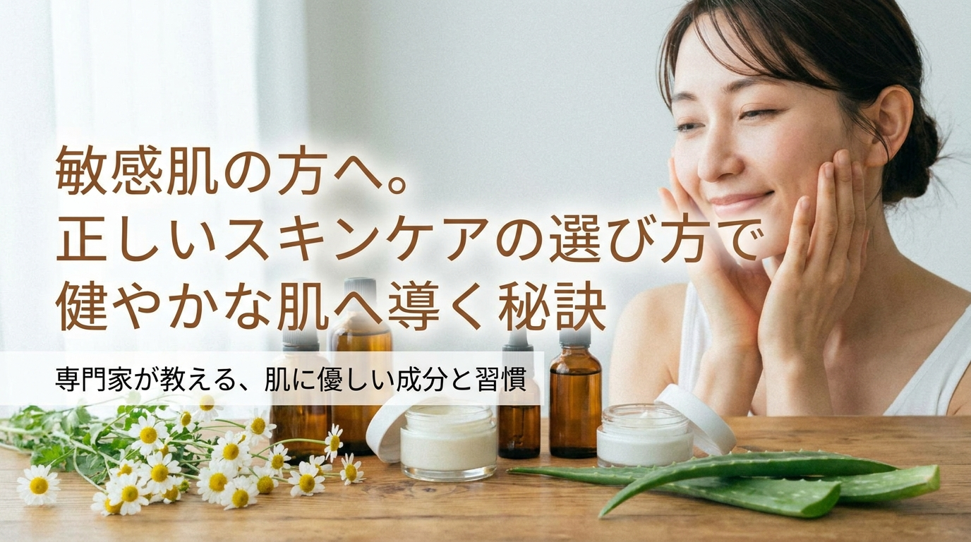 敏感肌の方へ。正しいスキンケアの選び方で健やかな肌へ導く秘訣