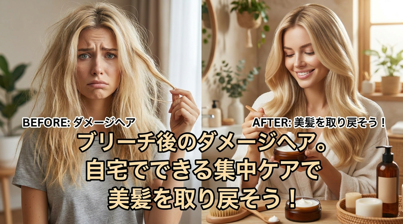 ブリーチ後のダメージヘア。自宅でできる集中ケアで美髪を取り戻そう！