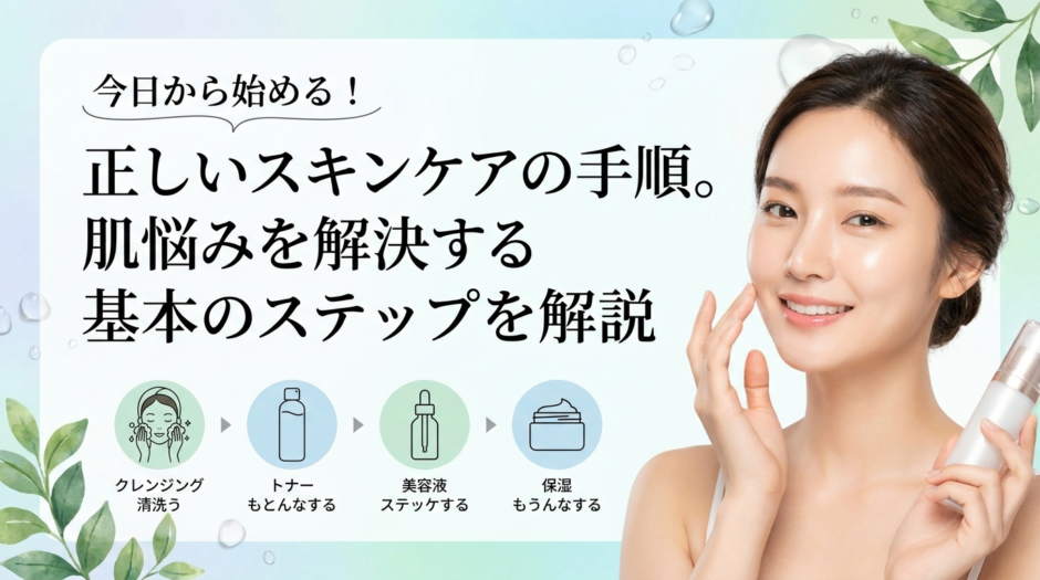 今日から始める！正しいスキンケアの手順。肌悩みを解決する基本のステップを解説