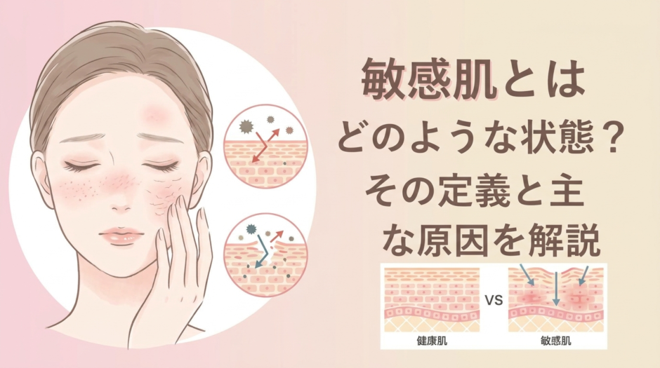 敏感肌とはどのような状態？その定義と主な原因を解説。