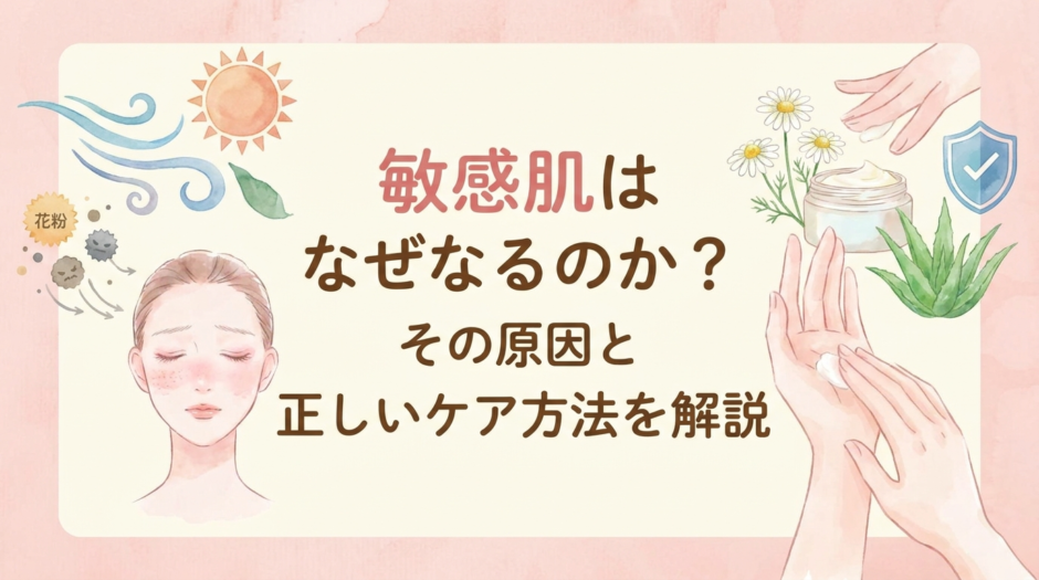 敏感肌はなぜなるのか？その原因と正しいケア方法を解説