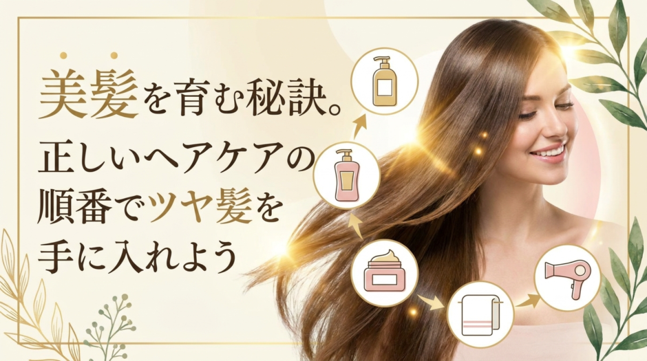 美髪を育む秘訣。正しいヘアケアの順番でツヤ髪を手に入れよう
