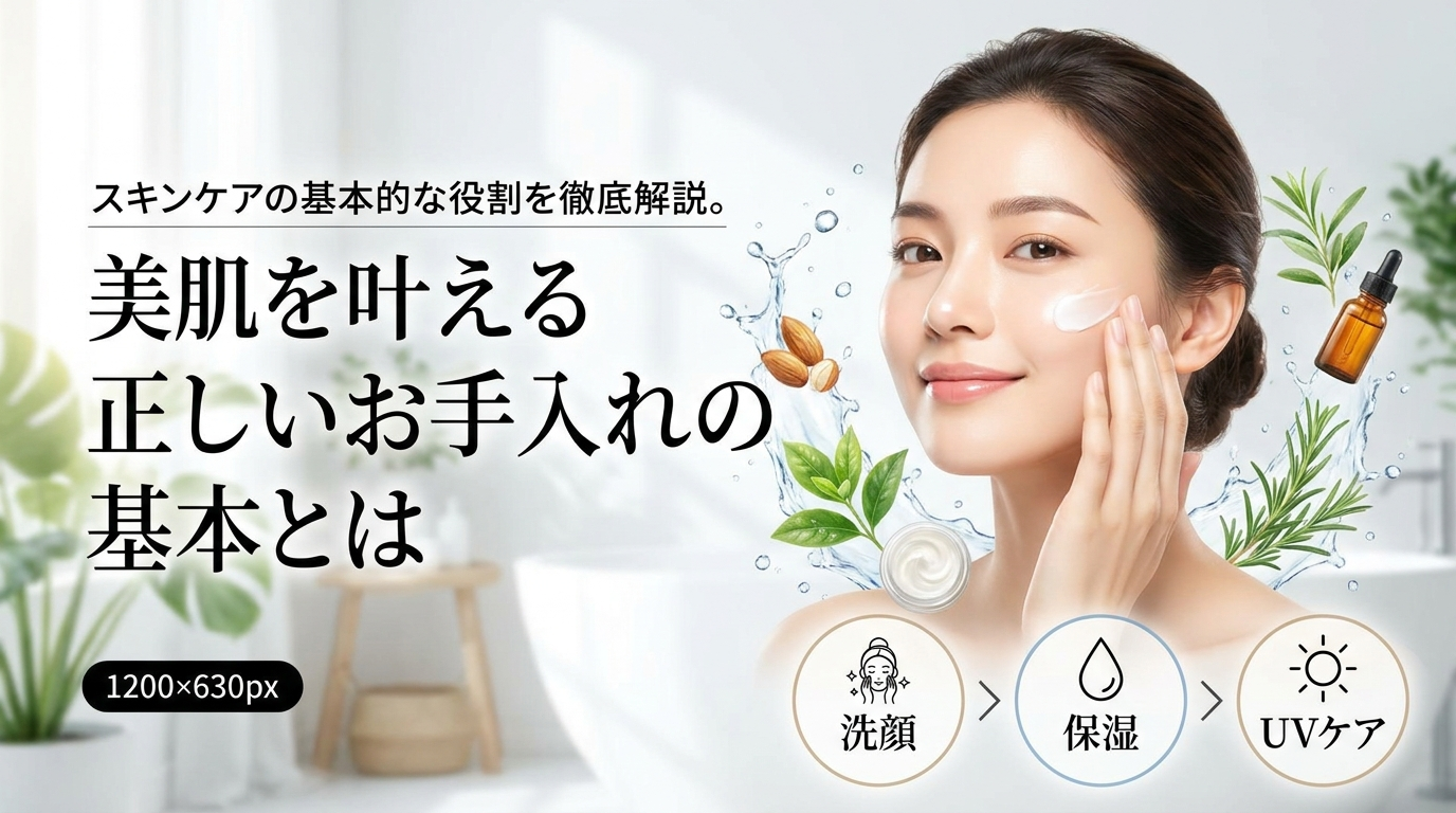 スキンケアの基本的な役割を徹底解説。美肌を叶える正しいお手入れの基本とは