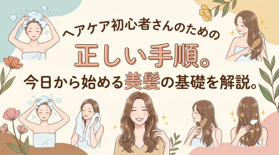 ヘアケア初心者さんのための正しい手順。今日から始める美髪の基礎を解説。
