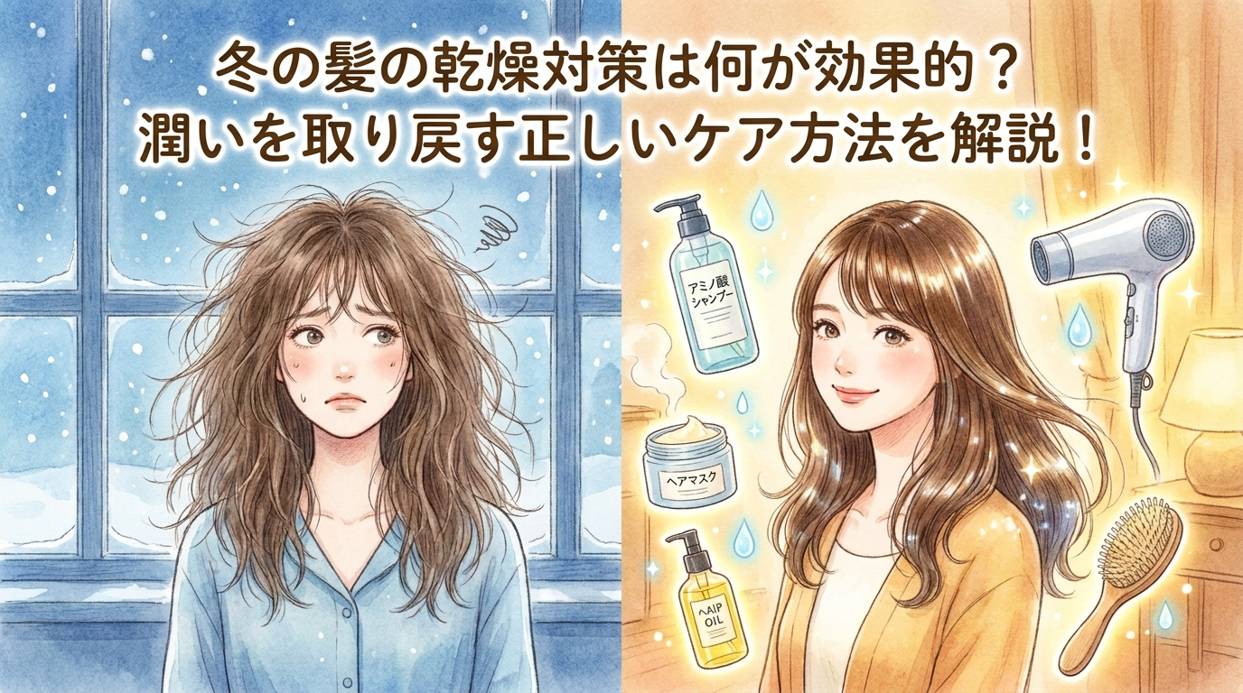 冬の髪の乾燥対策は何が効果的？潤いを取り戻す正しいケア方法を解説！
