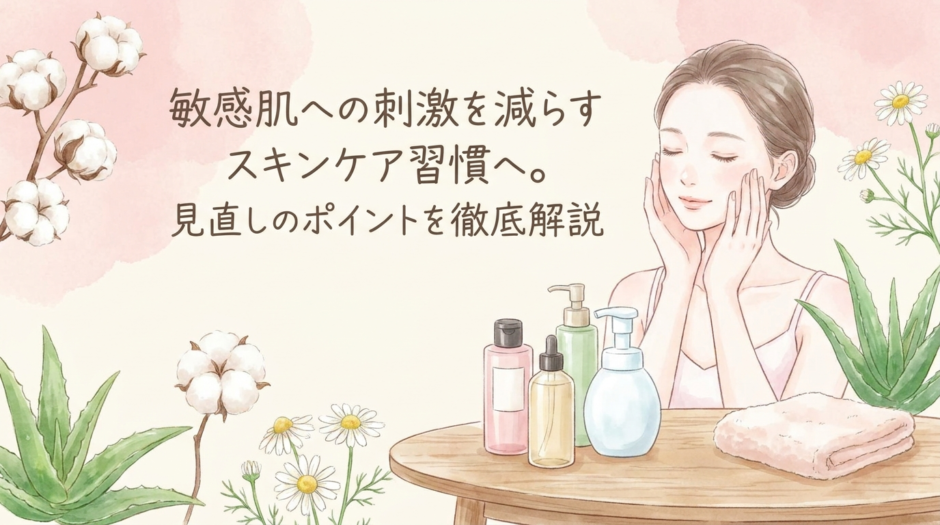 敏感肌への刺激を減らすスキンケア習慣へ。見直しのポイントを徹底解説