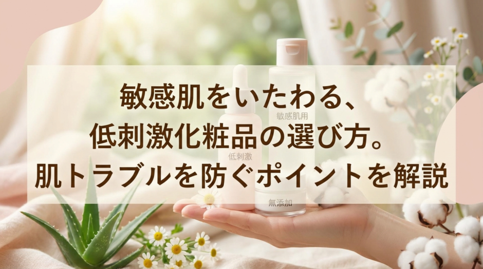 敏感肌をいたわる、低刺激化粧品の選び方。肌トラブルを防ぐポイントを解説