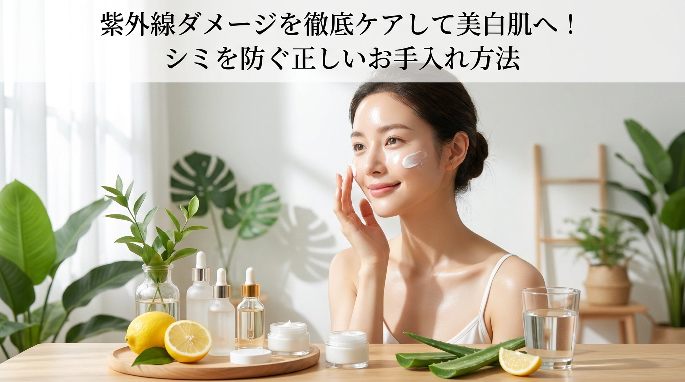 紫外線ダメージを徹底ケアして美白肌へ！シミを防ぐ正しいお手入れ方法